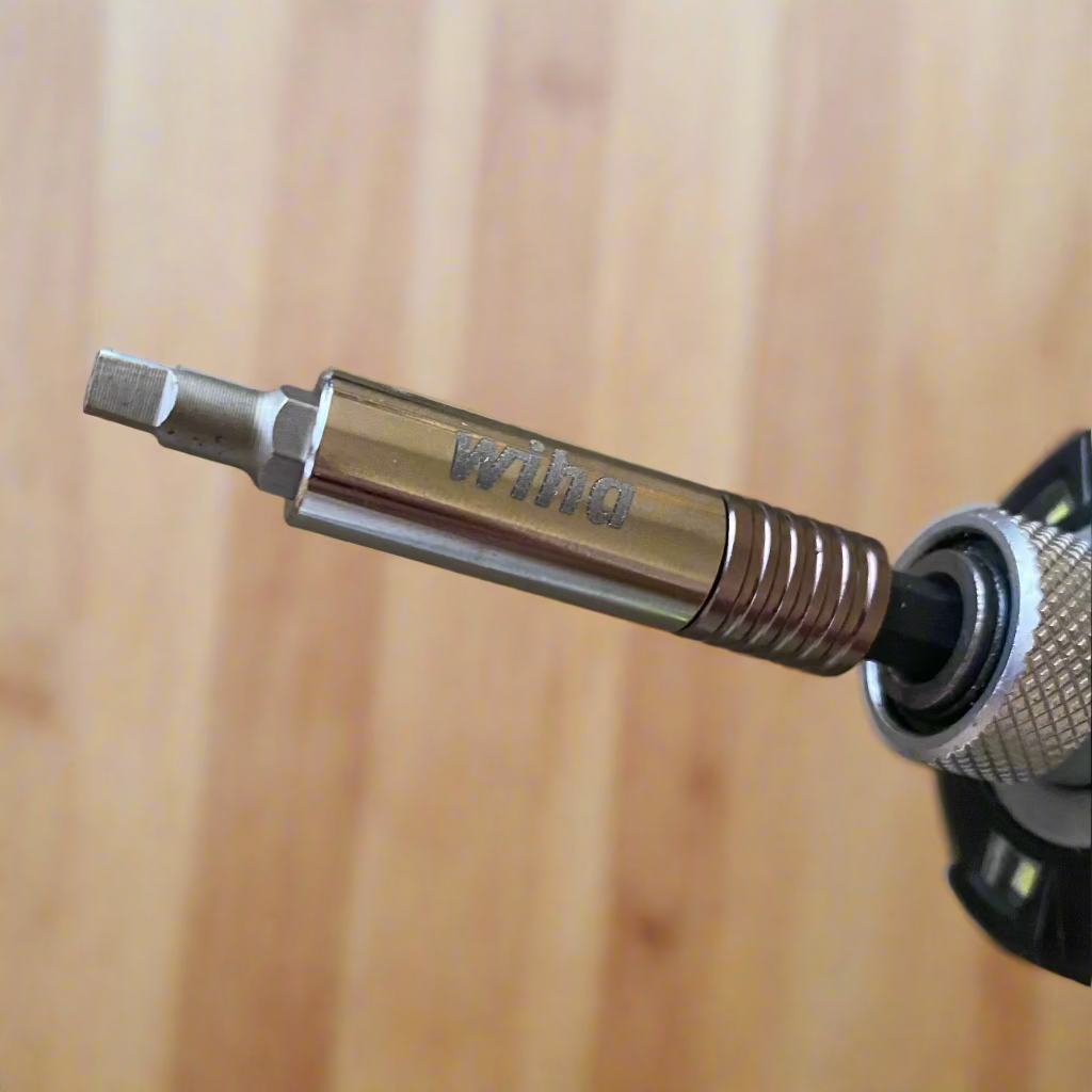 Wiha 71496 bit holder in an impact driver holding a 25mm square insert bit